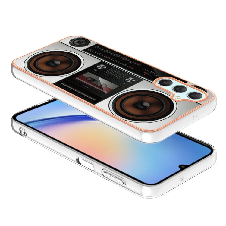 Samsung Galaxy A25 5G phone case featuring a stylish electroplating marble design, made from durable TPU material.